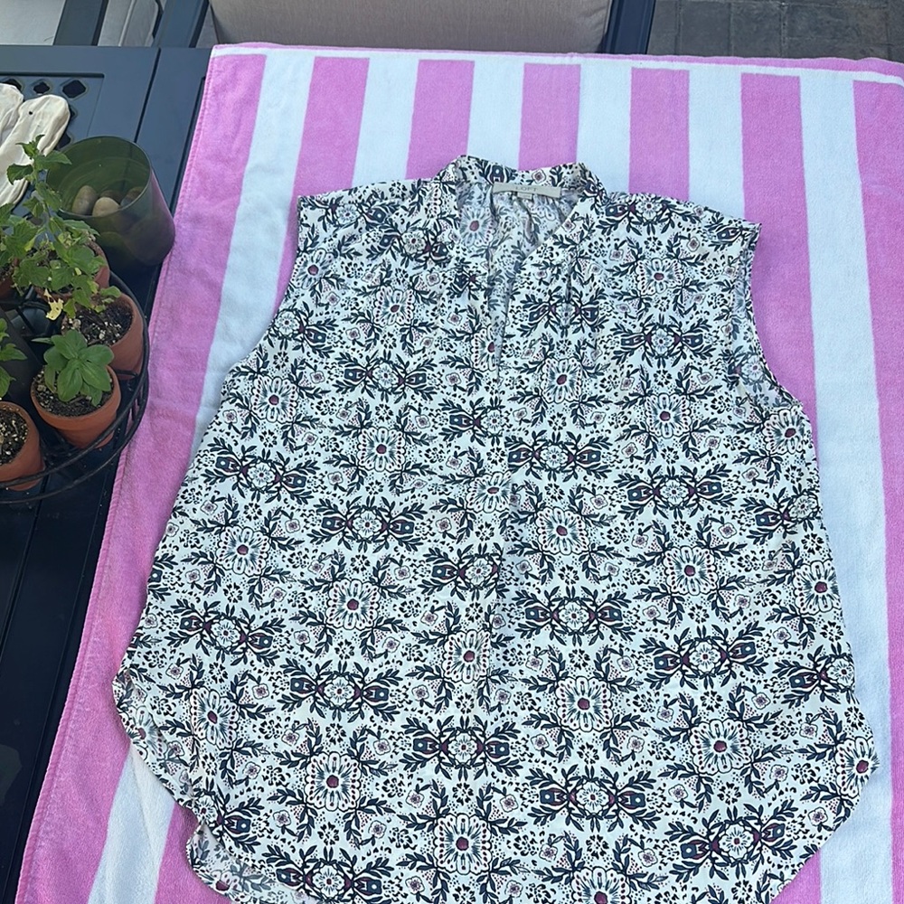 Loft Floral Patterned Blouse - image 1